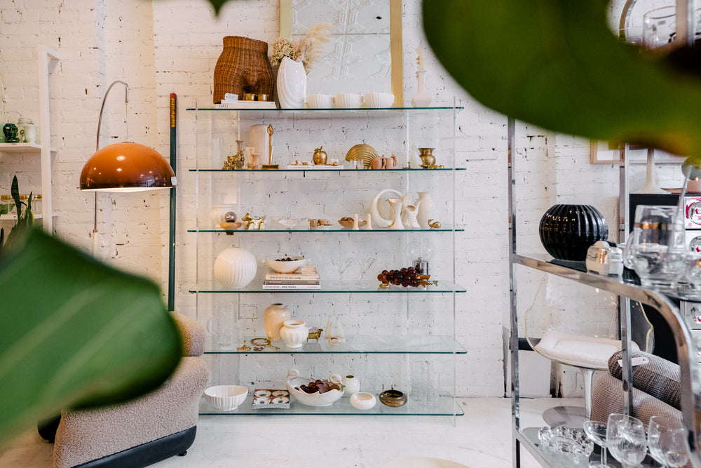 Vintage Roche Bobois 1970’s Glass and Lucite Shelf