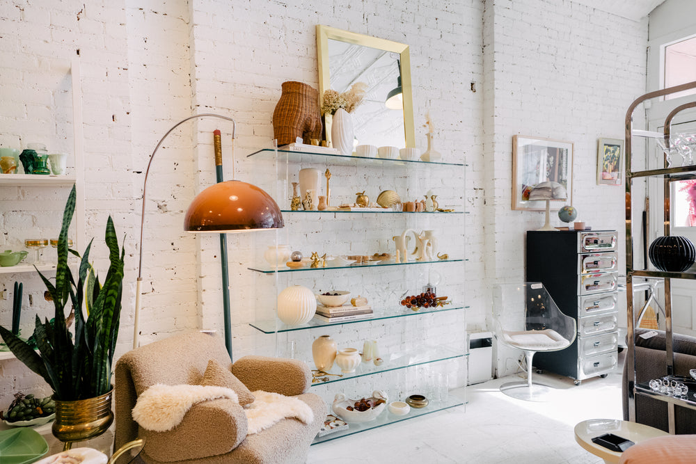 Vintage Roche Bobois 1970’s Glass and Lucite Shelf