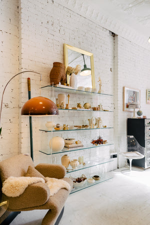 Vintage Roche Bobois 1970’s Glass and Lucite Shelf