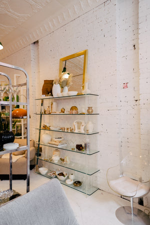 Vintage Roche Bobois 1970’s Glass and Lucite Shelf