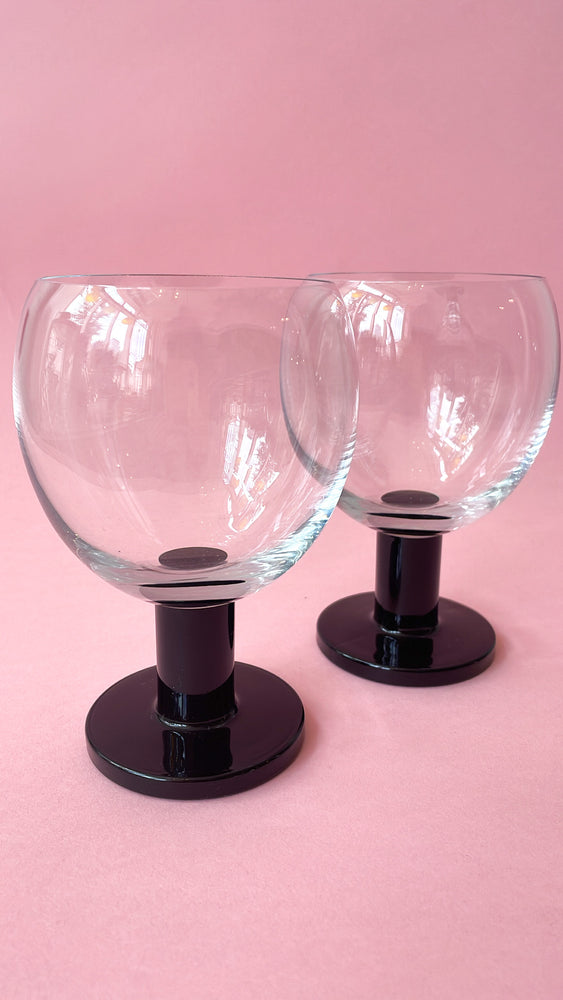 Vintage 80's Wine Goblets