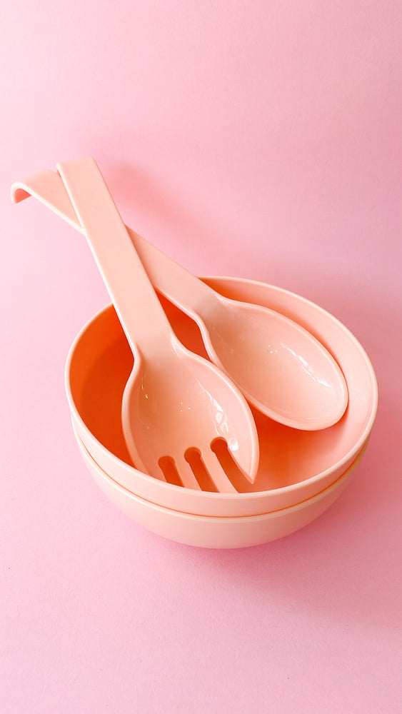 Vintage Pink Salad Set