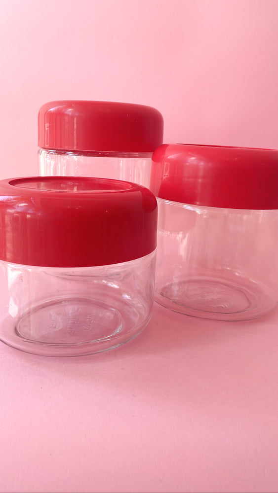 Vintage 1970's Heller Glass Canister Set