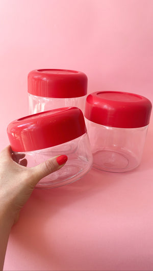 Vintage 1970's Heller Glass Canister Set