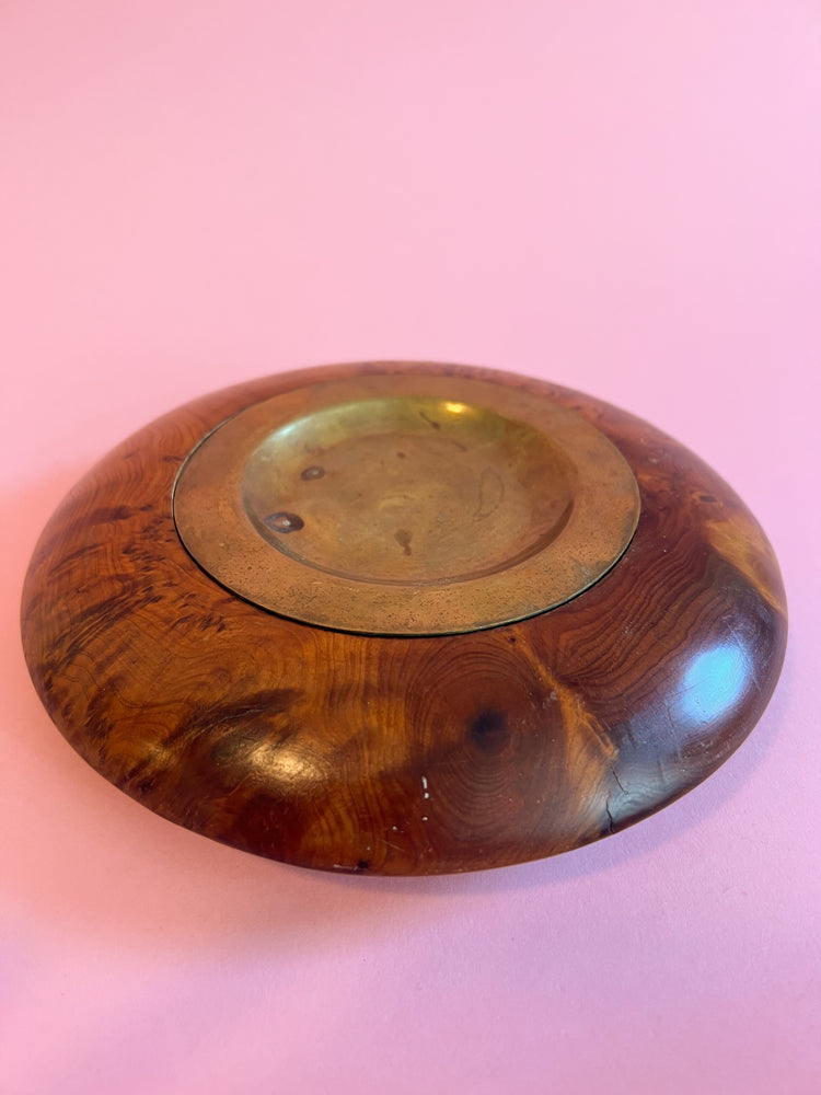 Vintage Mod Century Modern Burl Wood Ashtray