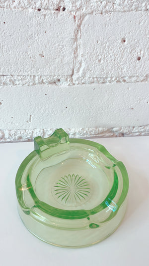 Vintage Depression Glass Ashtray