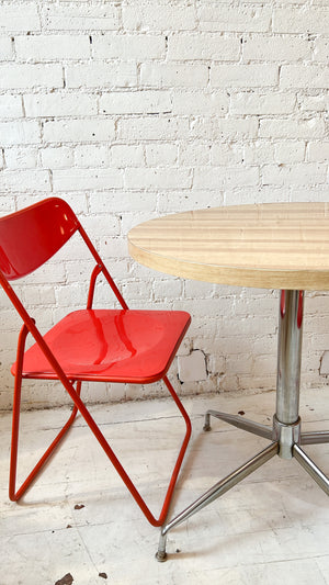 Vintage Mid Century Round Laminate Bistro Table