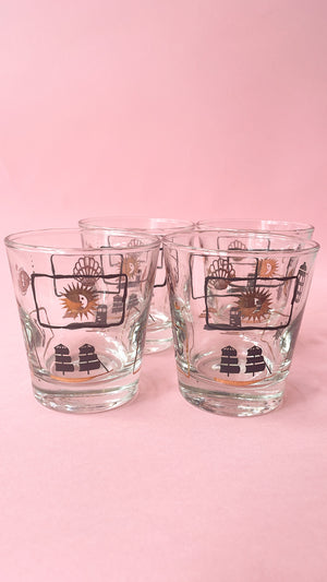 Vintage Dominion Nautical Glasses