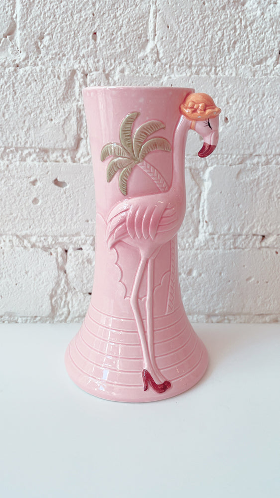 Vintage Flamingo Vase