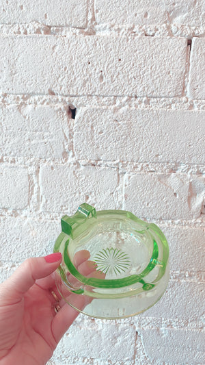 Vintage Depression Glass Ashtray