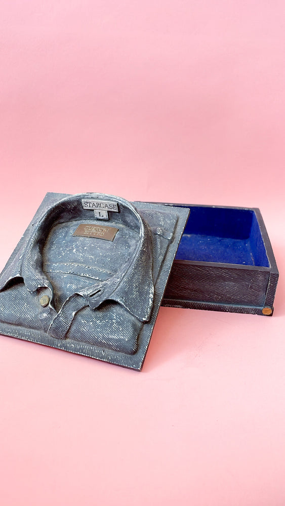 Vintage Denim Shirt Stash Box