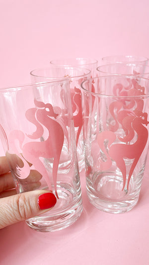 Vintage Mid Century Pink Pony Glasses