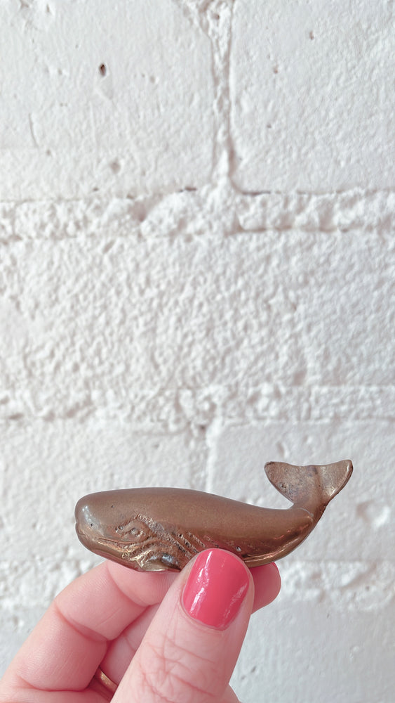 Vintage Brass Whale