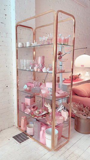 Vintage Milo Baughman Style Shelving Unit
