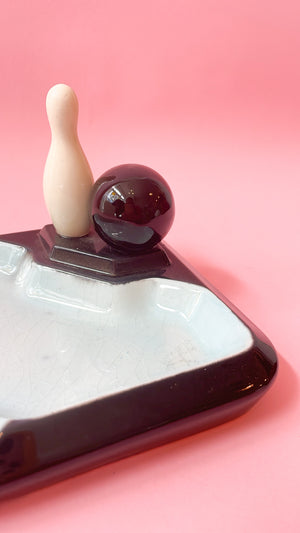 Vintage Ceramic Bowling Ashtray