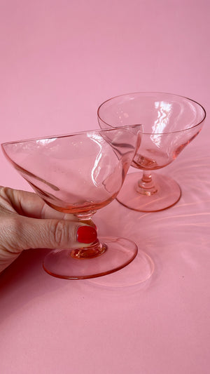 Vintage Pink Swirl Coupes