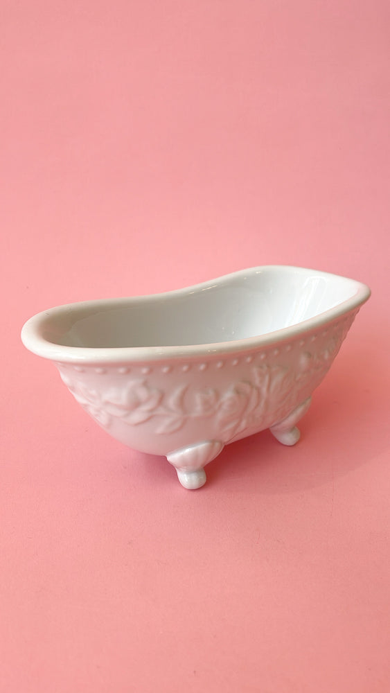 Vintage Ceramic Bathtub Soap Dish