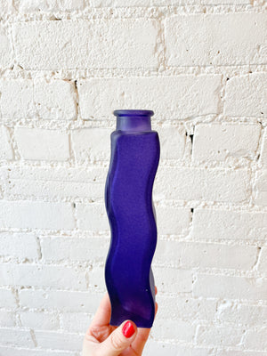 Vintage IKEA Frosted Squiggle Vase