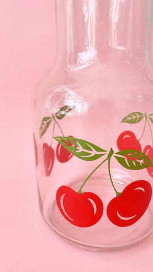 Vintage Cherry Juice Carafe/Pitcher