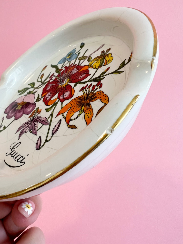 Vintage Gucci Floral Ashtray