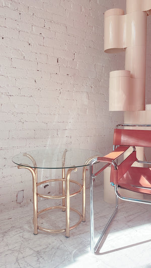 Vintage Brass and Glass Coffee/Side Table