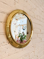 Vintage Round Brass Mirror