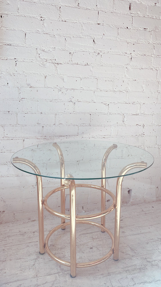 Vintage Brass and Glass Coffee/Side Table
