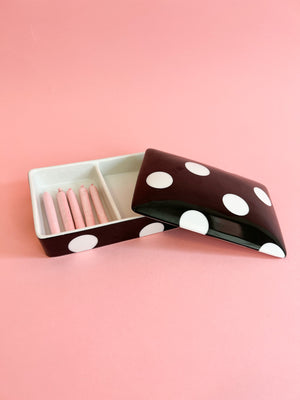 Vintage Fitz and Floyd Polka Dot Cigar Box