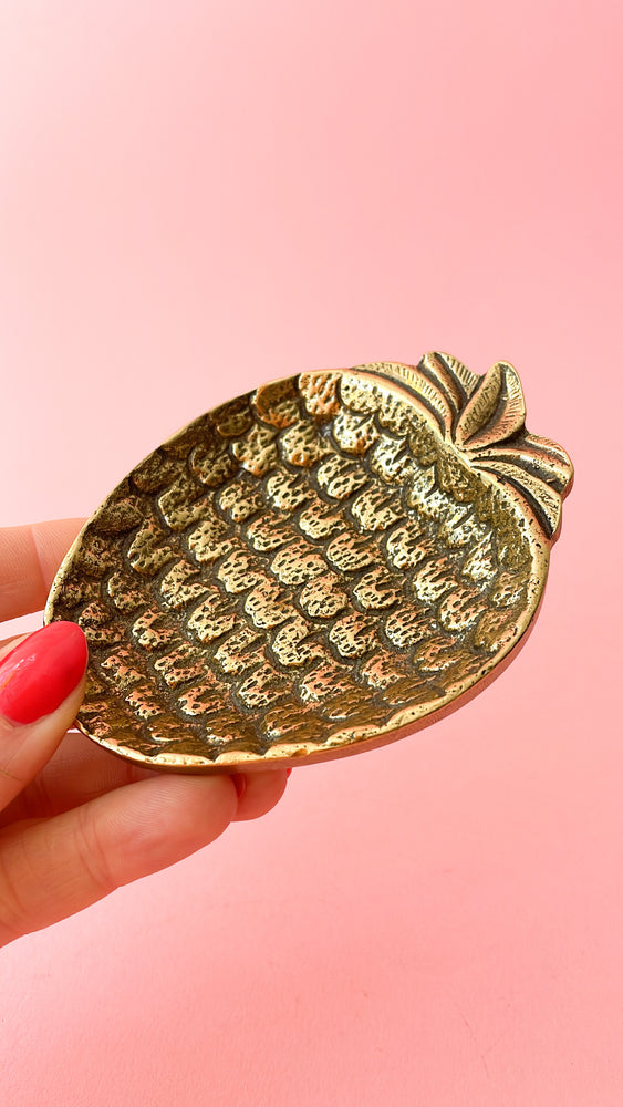 Vintage Brass Strawberry Dish