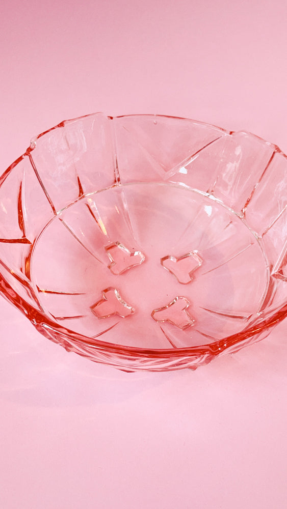 Vintage Art Deco Depression Glass Bowl