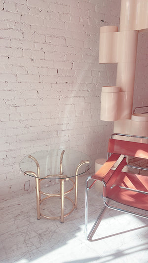Vintage Brass and Glass Coffee/Side Table