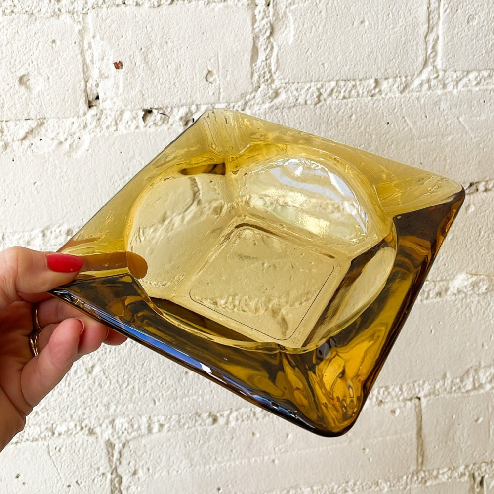 Vintage Glass Ashtray