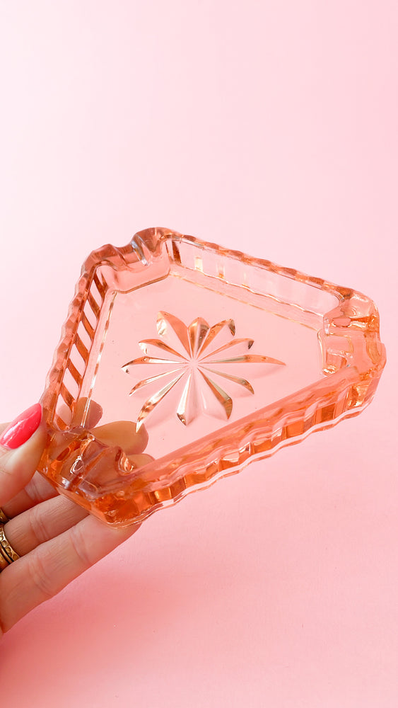 Vintage Depression Glass Ashtray