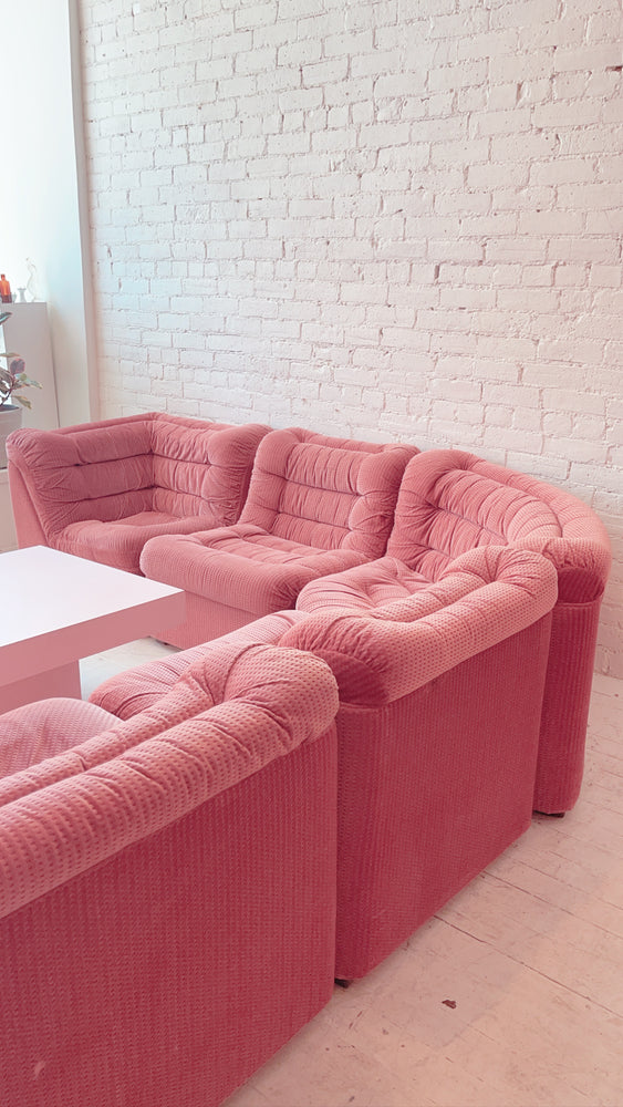 Vintage 1970’s Pink Modular Sectional
