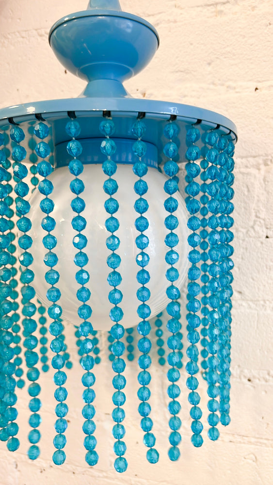 Vintage Beaded Hanging Pendant Light