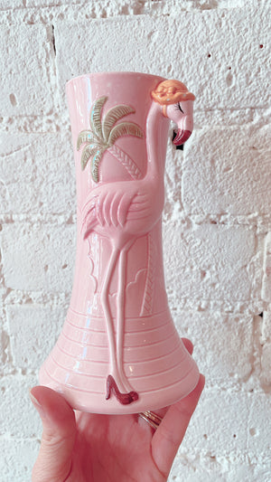 Vintage Flamingo Vase