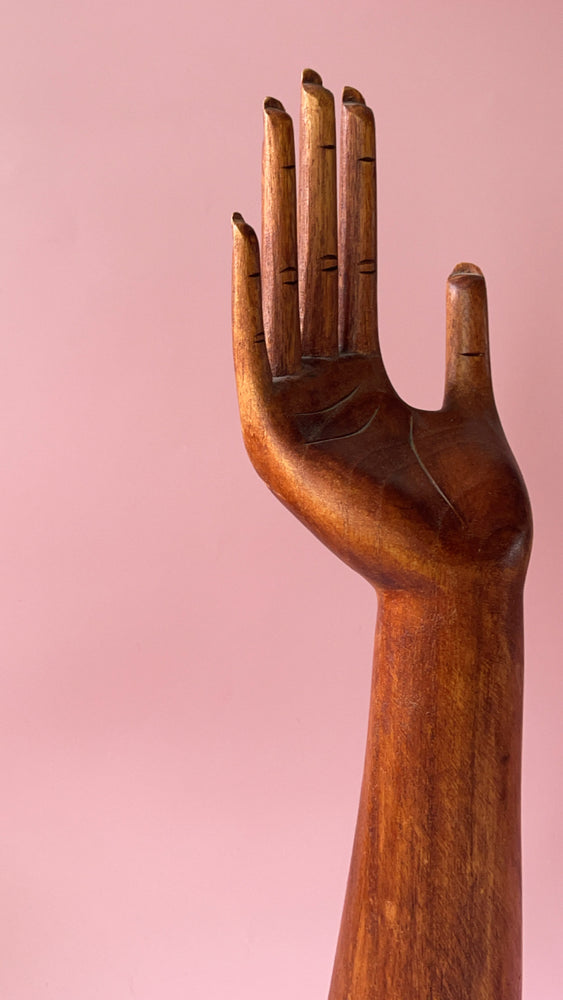 Vintage XL Wooden Arm & Hand