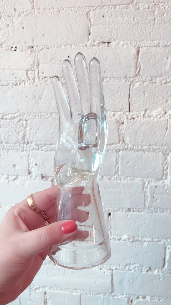 Vintage Clear Glass Ring Holder