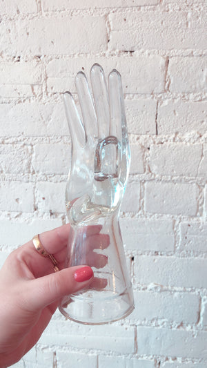 Vintage Clear Glass Ring Holder