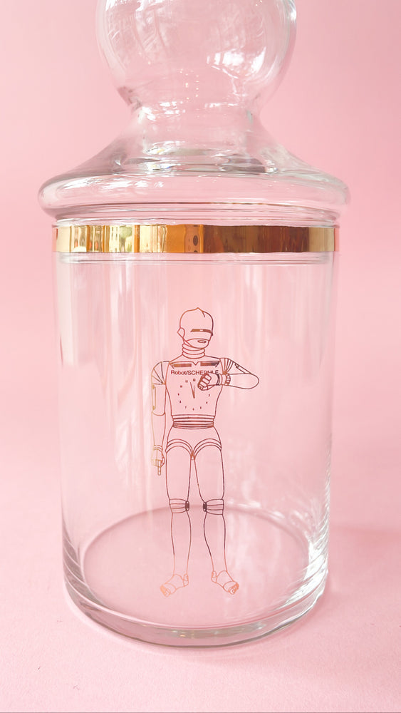 Vintage Robot Stash Jar