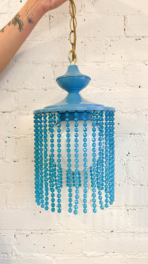 Vintage Beaded Hanging Pendant Light