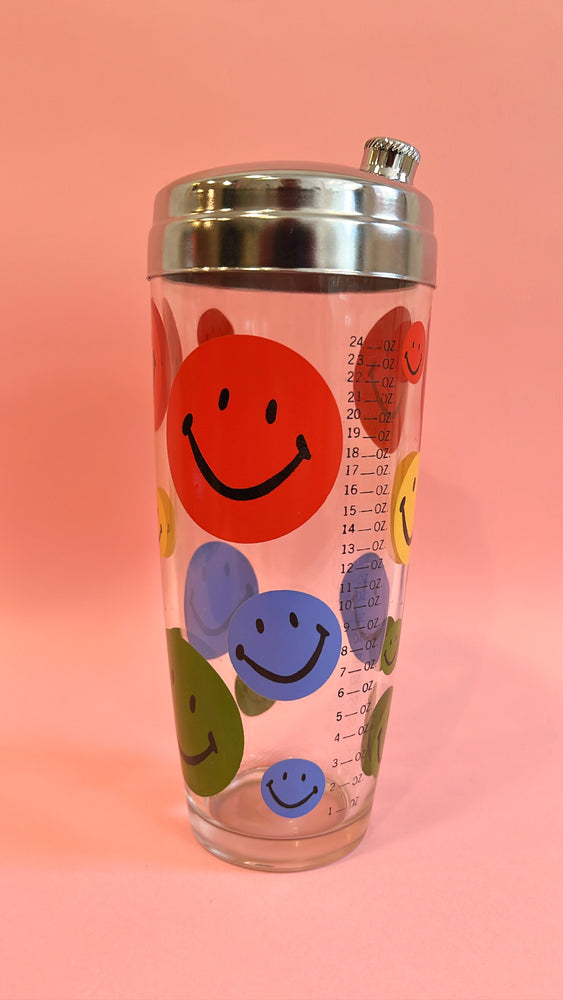 Vintage 1960's Hazel Atlas Smiley Cocktail Shaker