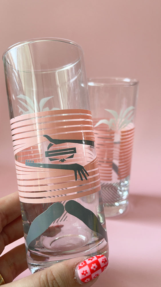 Vintage 1980's Panache Memphis Highball Glasses