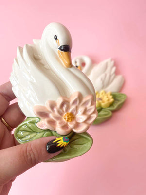 Vintage Ceramic Swans