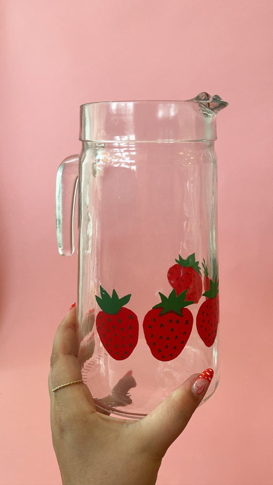 Vintage Strawberry Pitcher