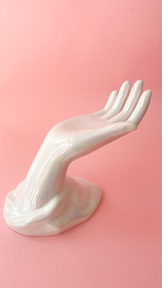 Vintage Ceramic Iridescent Hand