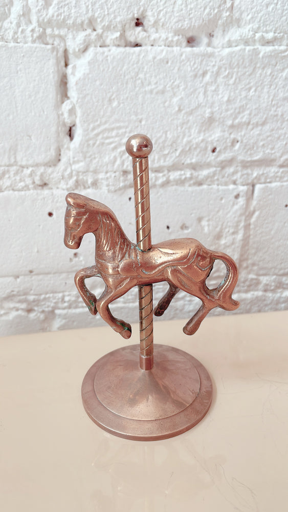 Vintage Brass Carousel Horse