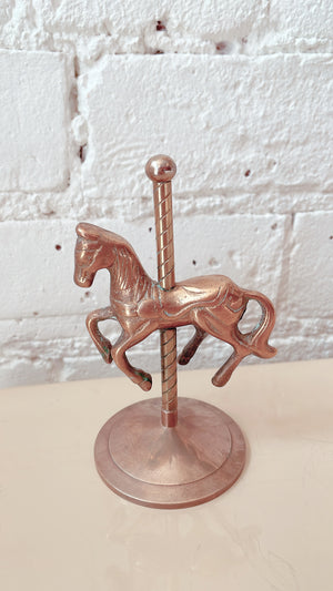 Vintage Brass Carousel Horse