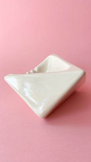 Vintage Ceramic Angular Ashtray