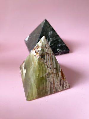 Vintage Onyx & Marble Pyramids